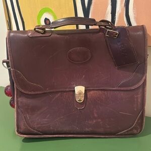 Orvis 🔥Sale🔥brown leather briefcase